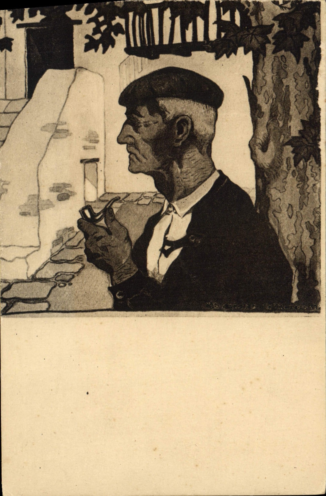 CPA Folklore Pays basque Vieux basque