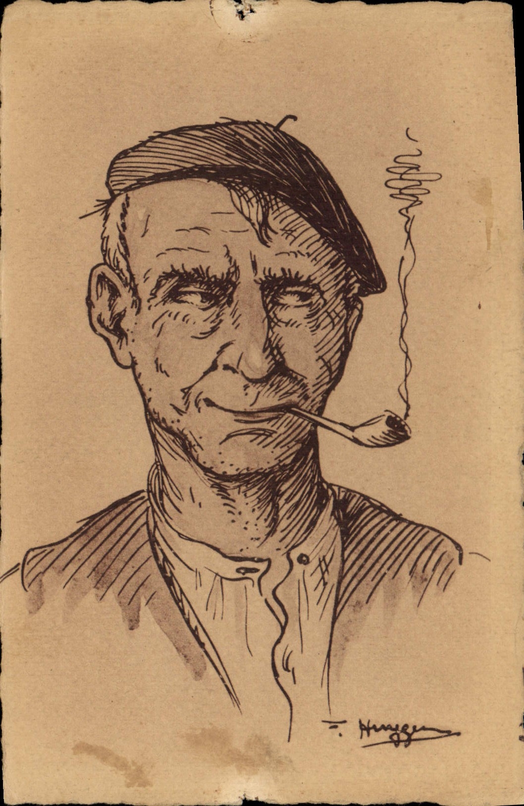 CPA Folklore Type basque