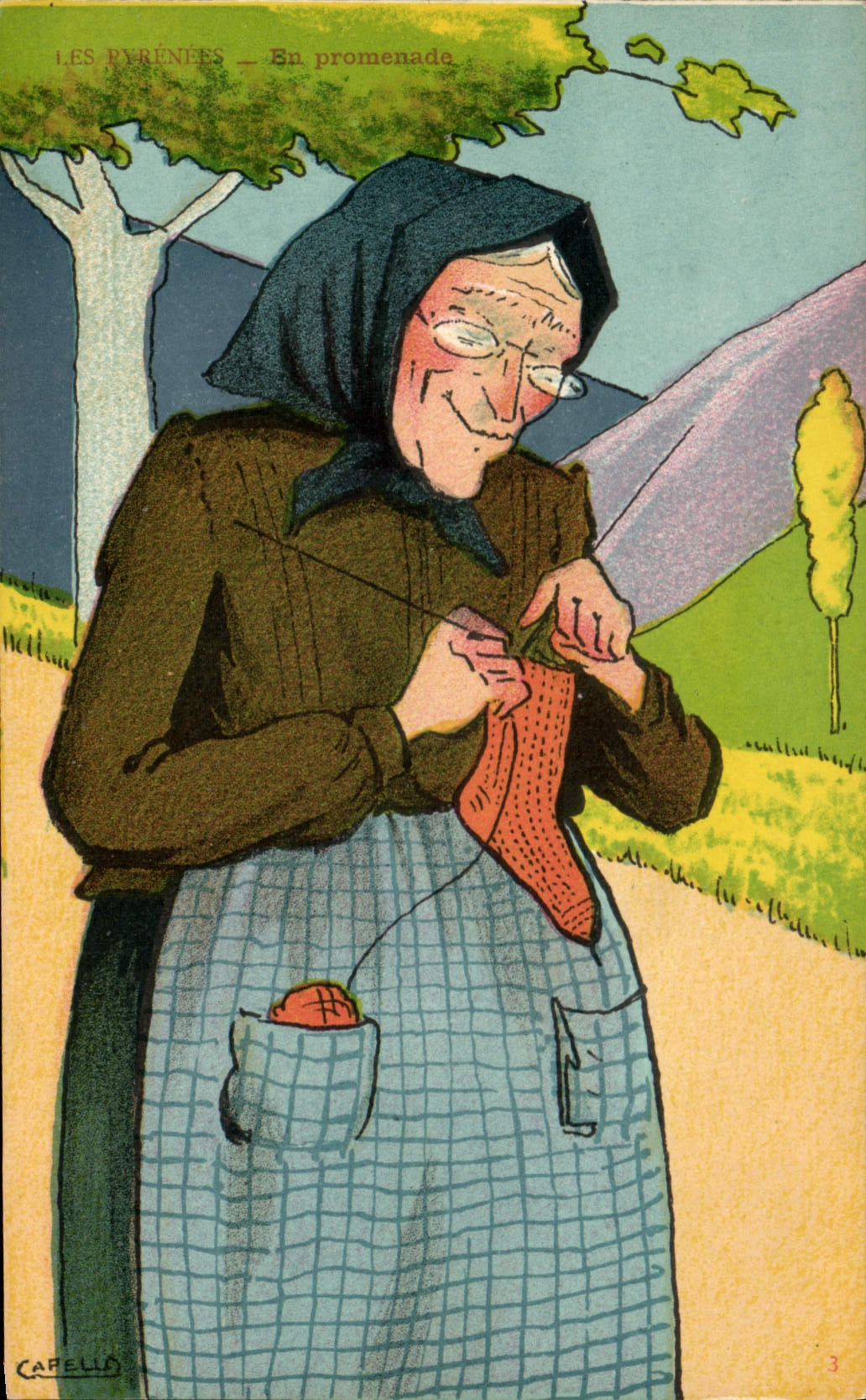 CPA Folklore Grand Mere 