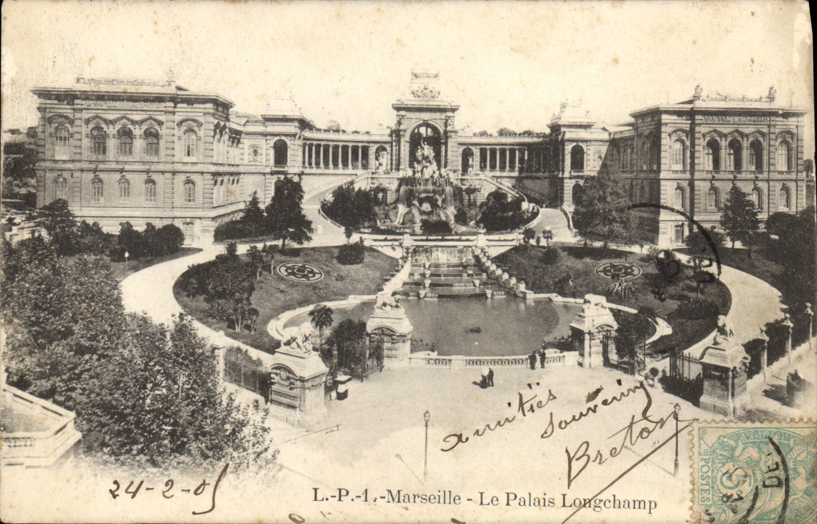 CPA Marseille Le Palais Longchamp