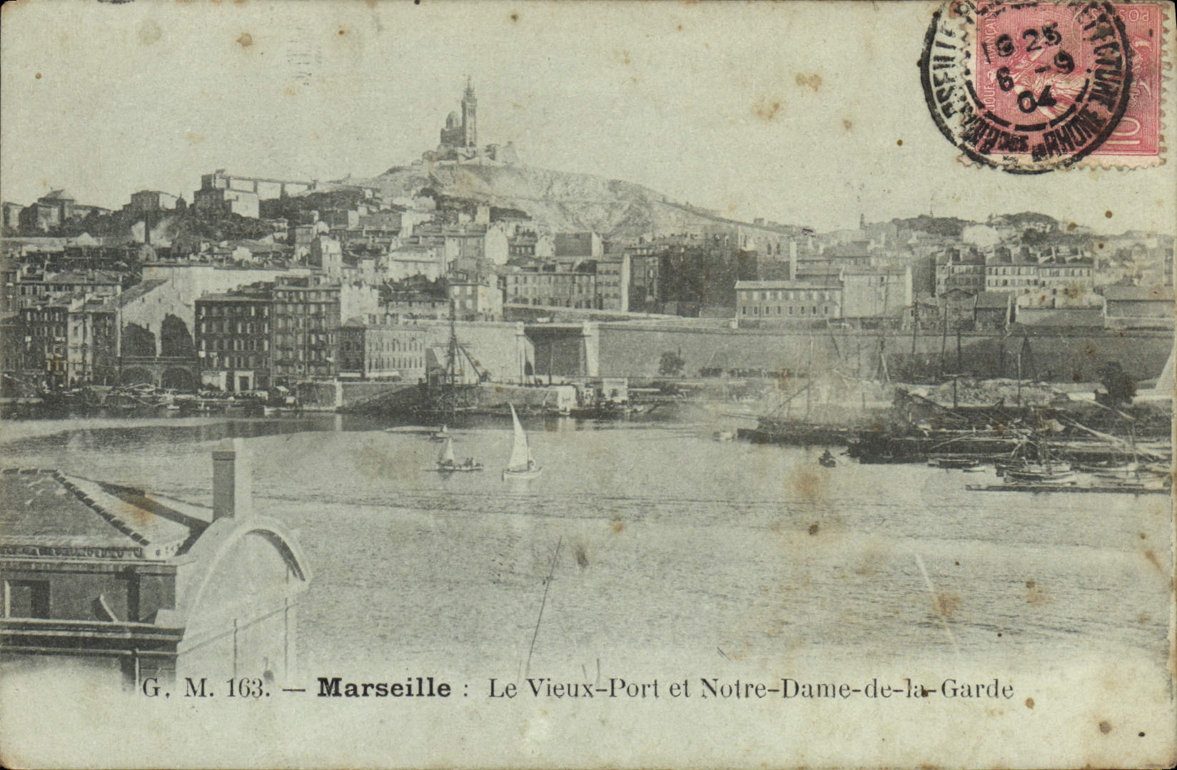 CPA Marseille Le Vieux Port et Notre Dame de la Garde