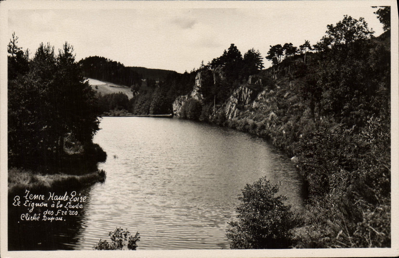 VINTAGE POSTCARD Tence Lignon in Leude of the Brothers