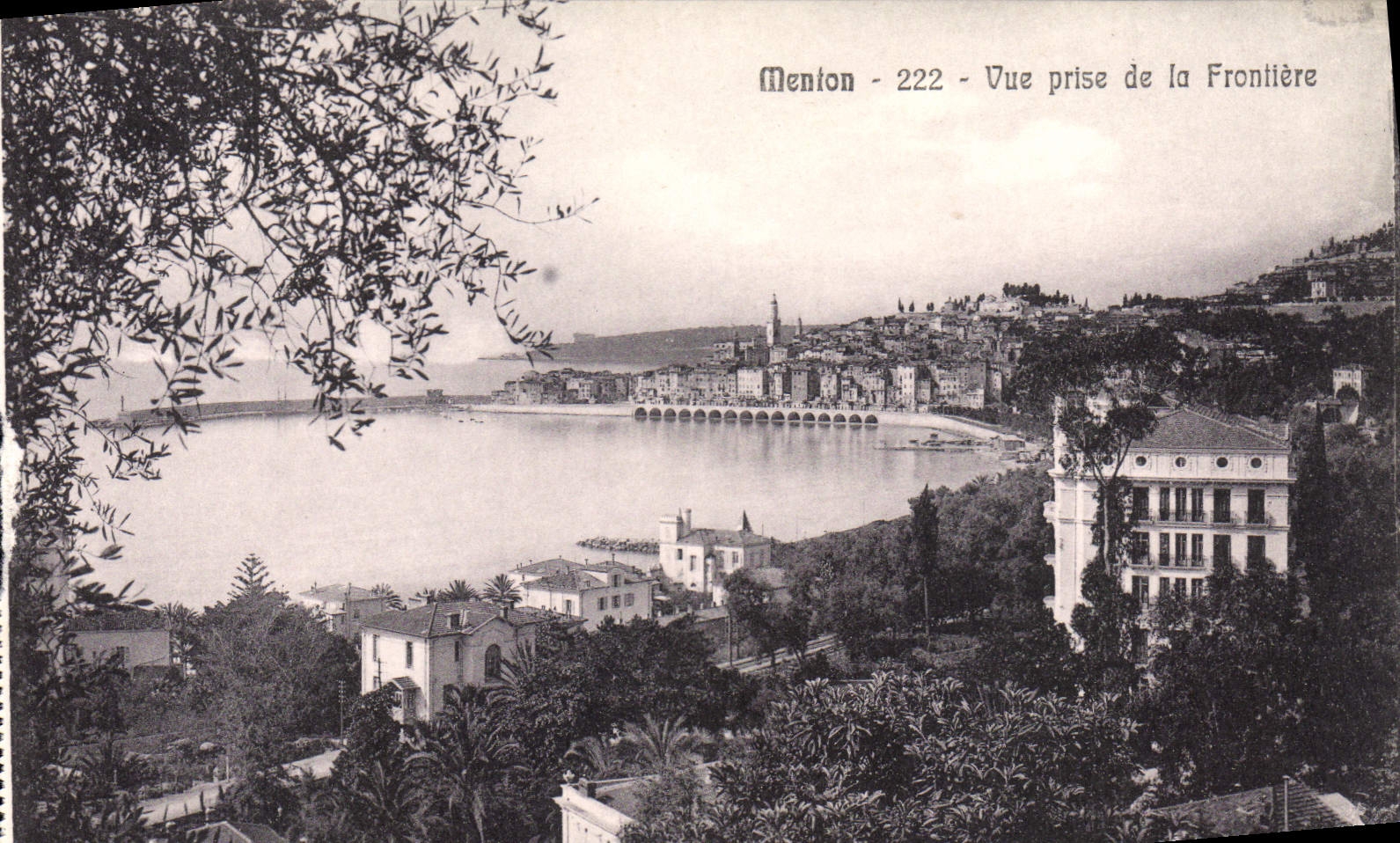 CPA Menton Vue Prise de la Frontiere