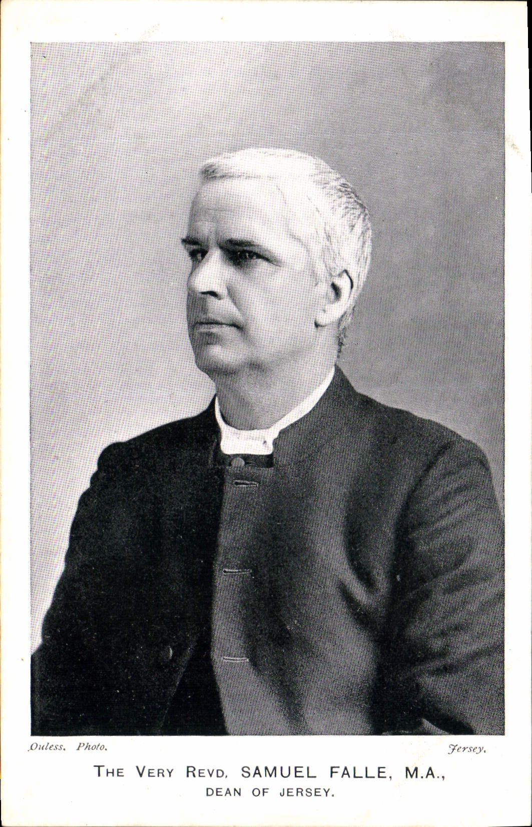 VINTAGE POSTCARD The very Revd Samuel Falle Dean off Jersey