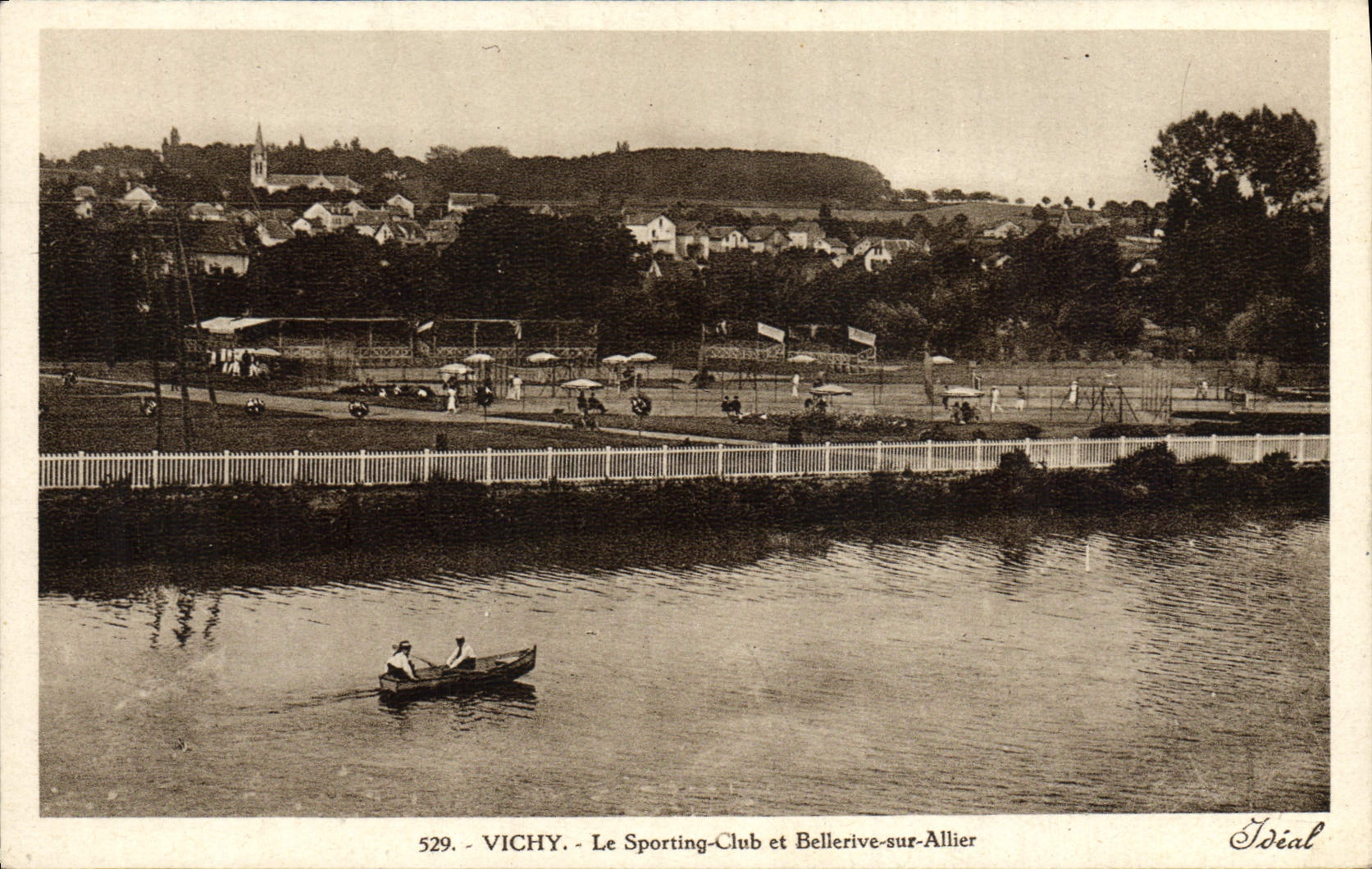 VINTAGE POSTCARD Vichy the sporting Club and Bellerive on Allier Tennis