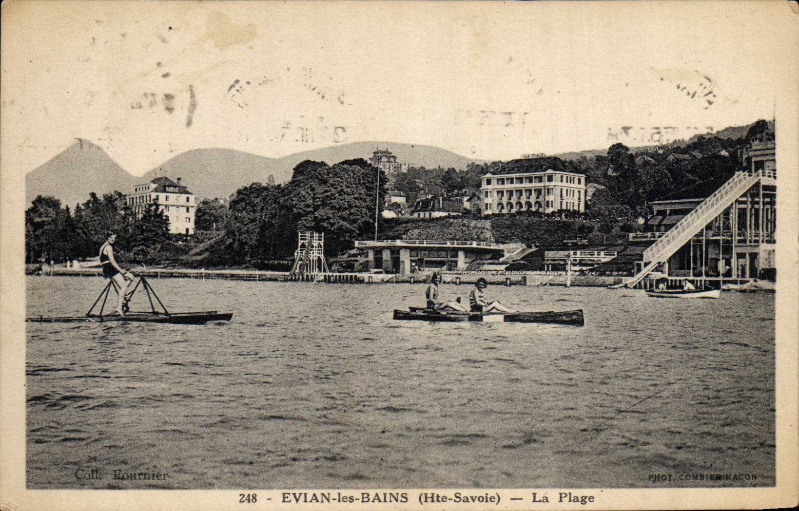 CPA Aviron Evian les Bains La plage 