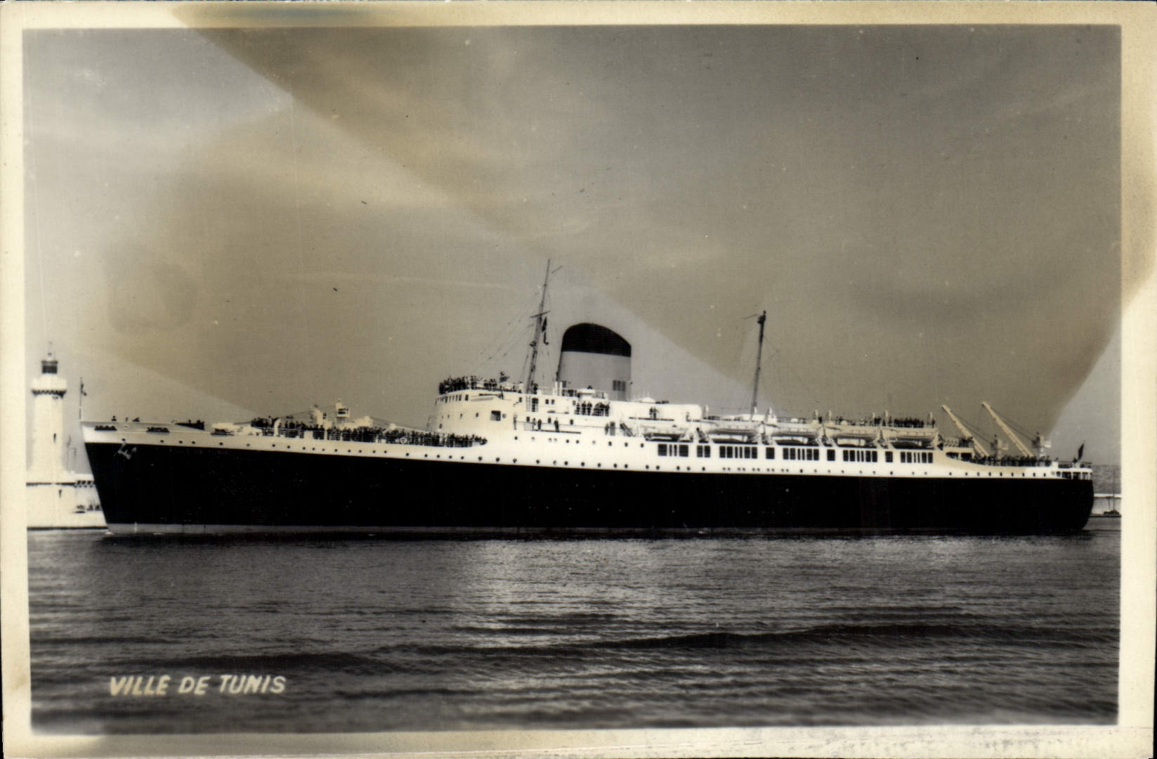 MODERN CARD Boat Steamer Town of Tunis