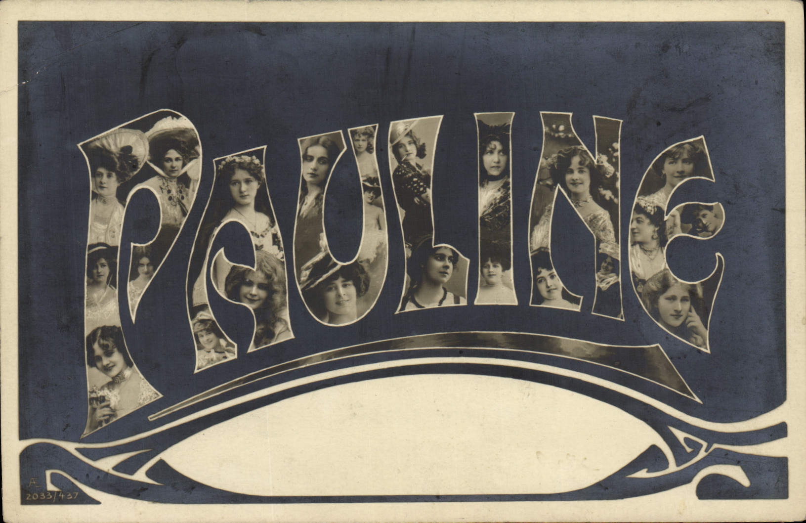 VINTAGE POSTCARD Pauline First name