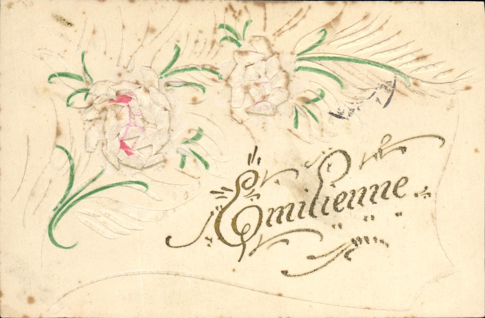 VINTAGE POSTCARD Emilienne First name