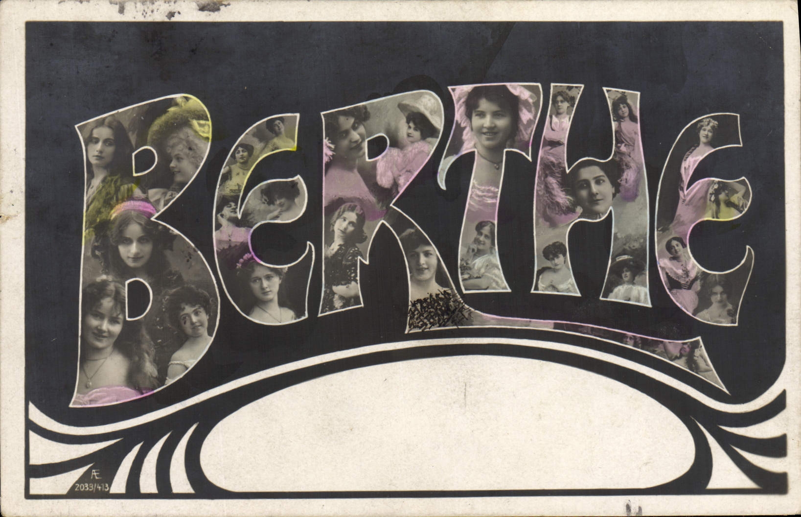 VINTAGE POSTCARD Berthe First name
