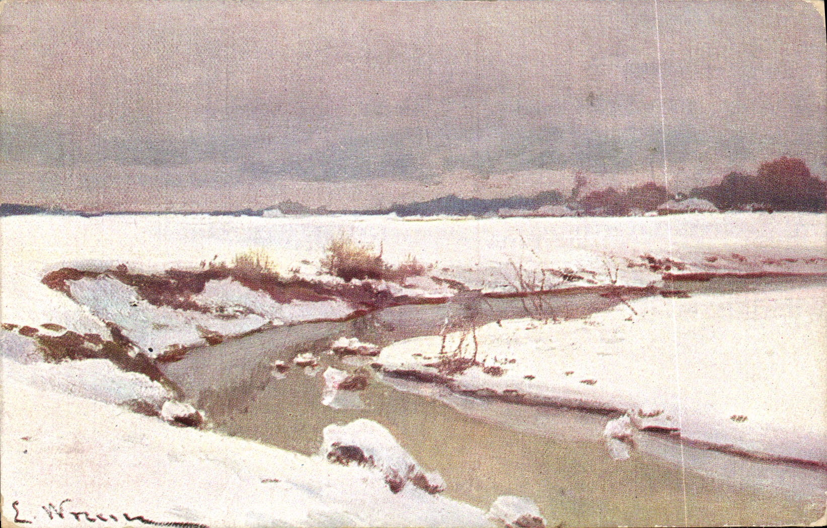 CPA Fantaisie Illustrateur Paysage