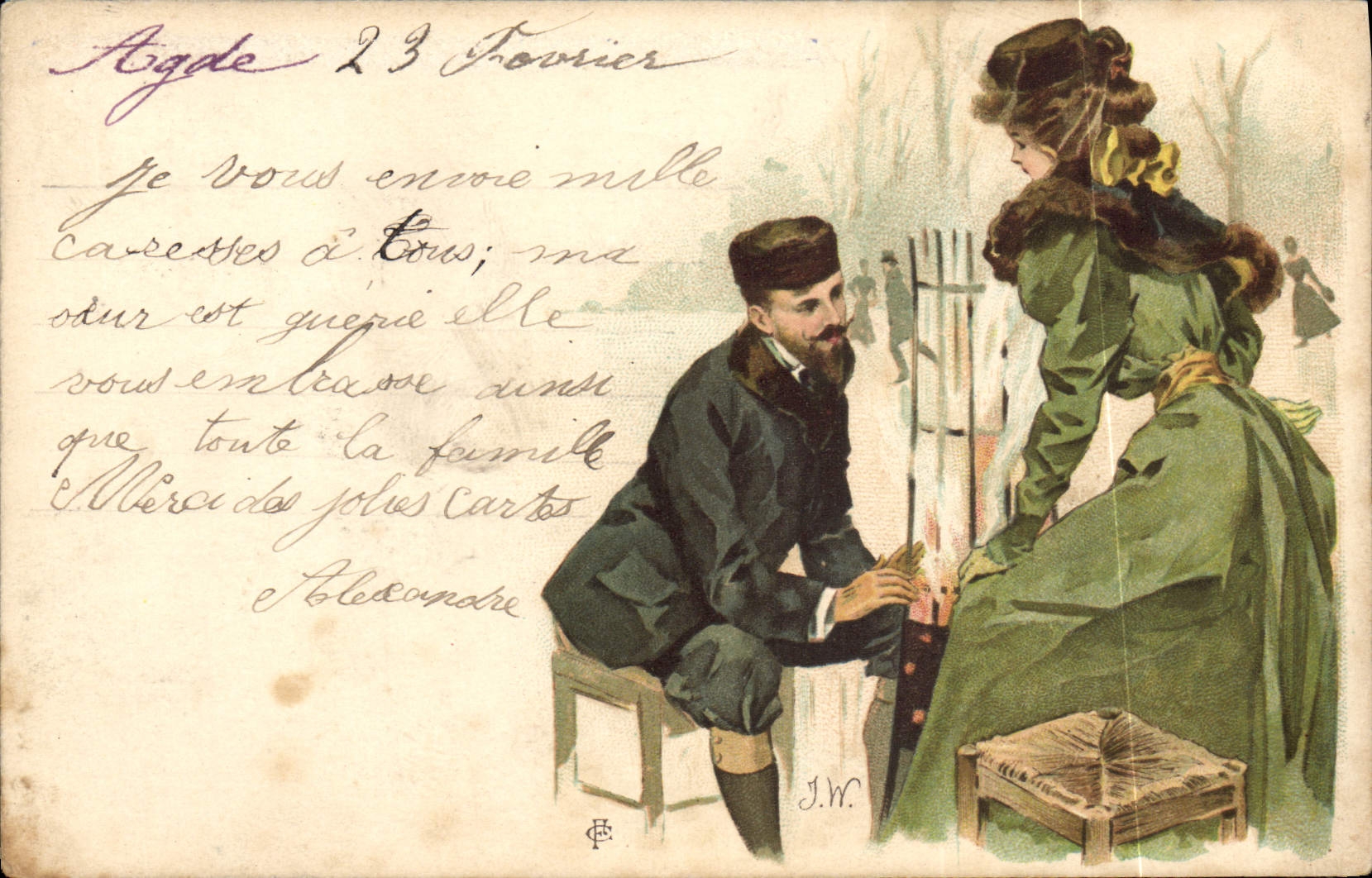 CPA Fantaisie Illustrateur Femme