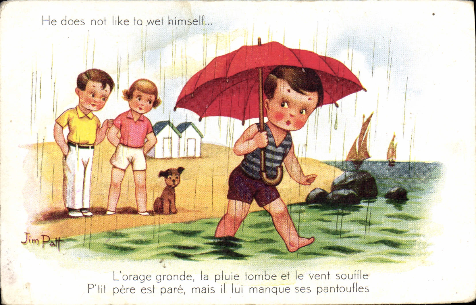 CPA Fantaisie Illustrateur Jim Patt Enfant