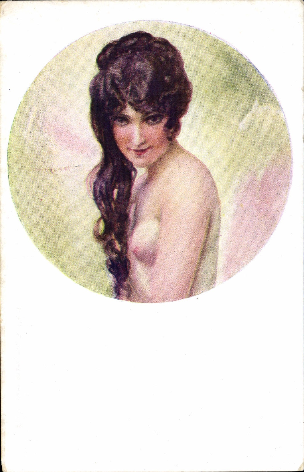 VINTAGE POSTCARD Fantasy Illustrator Penot Frimousses Roses