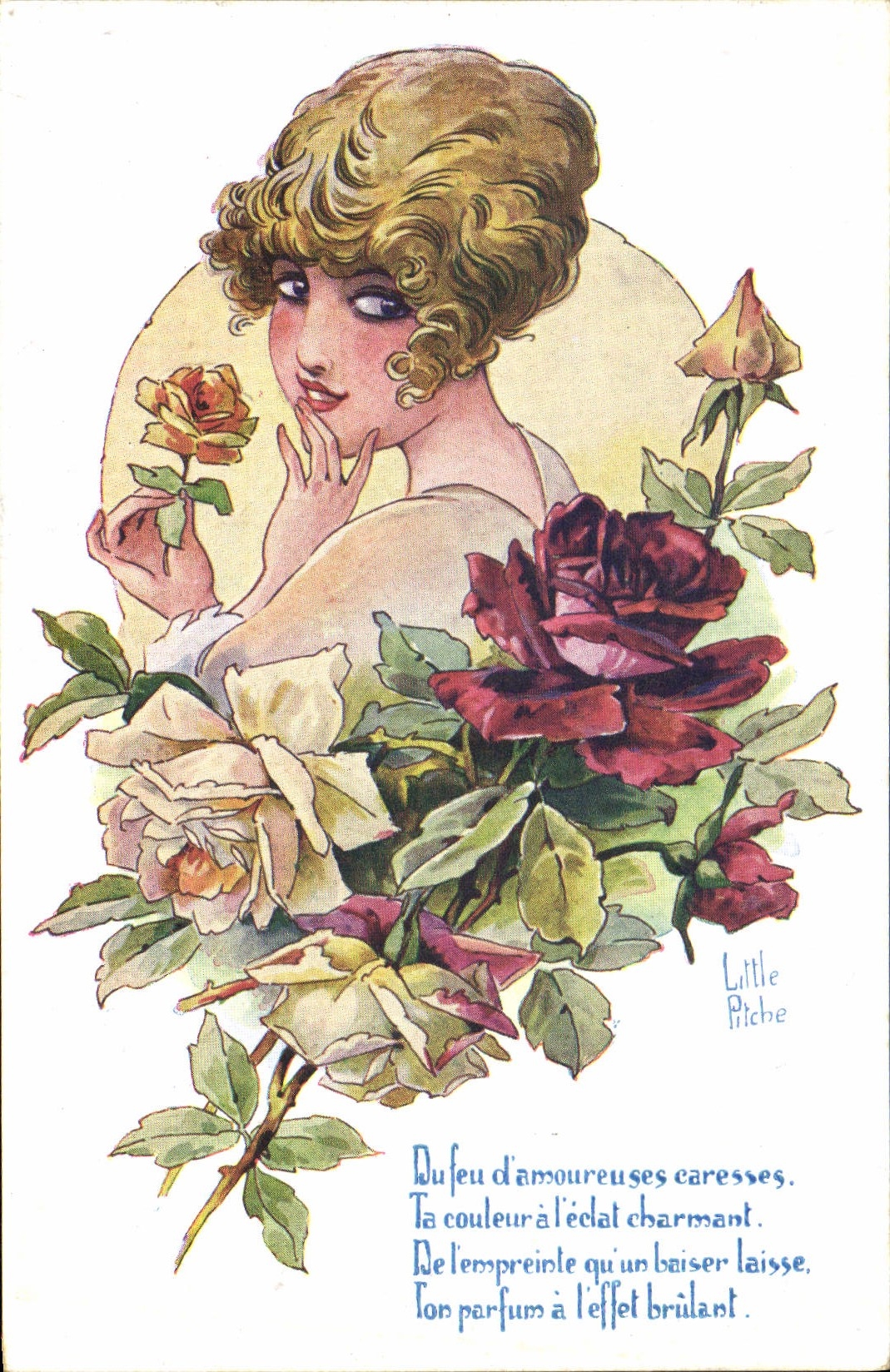 CPA Fantaisie Illustrateur Little Pitche Femme 