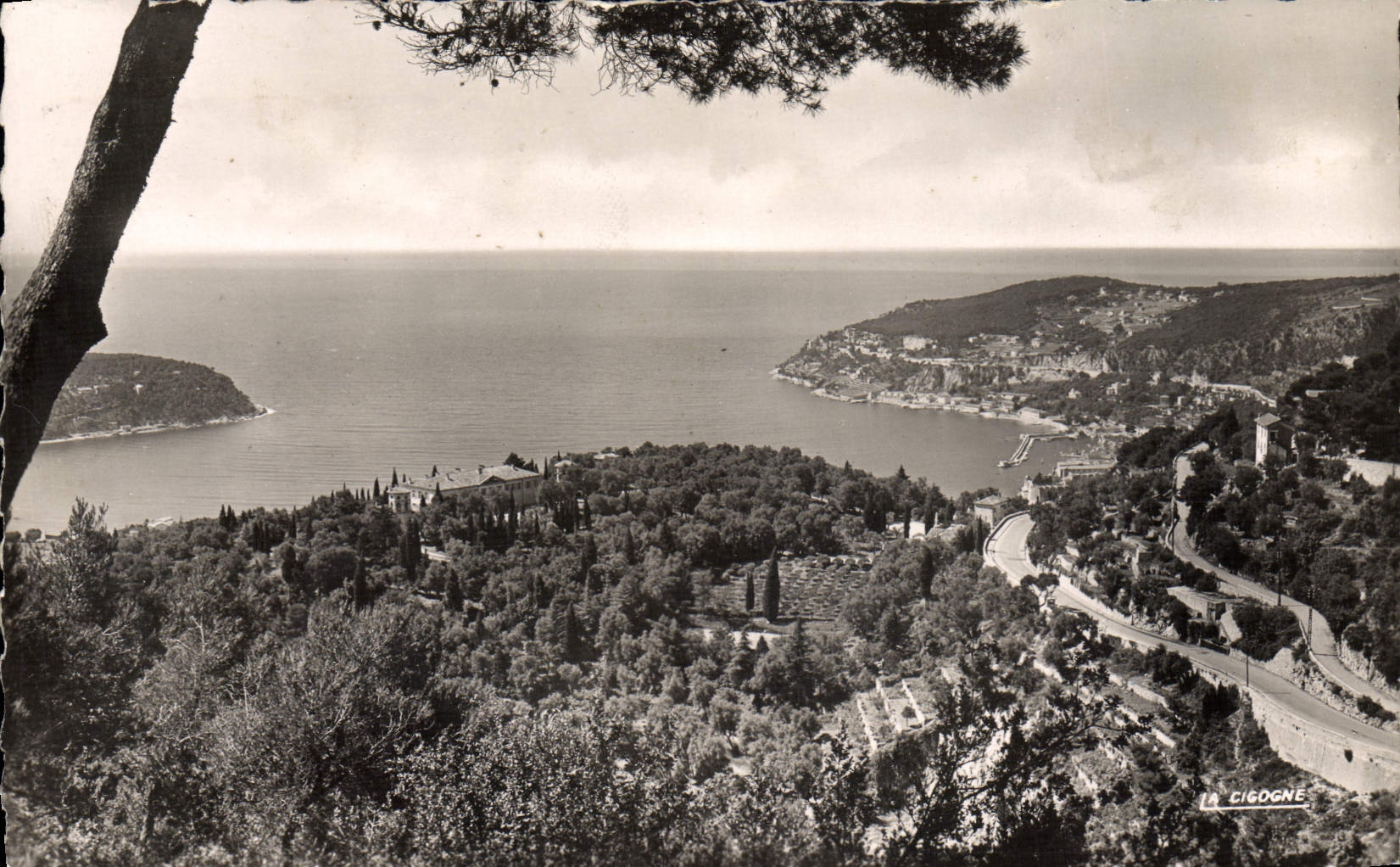 MODERN CARD Villefranche On Sea and Roads Seen of the Average Cornice