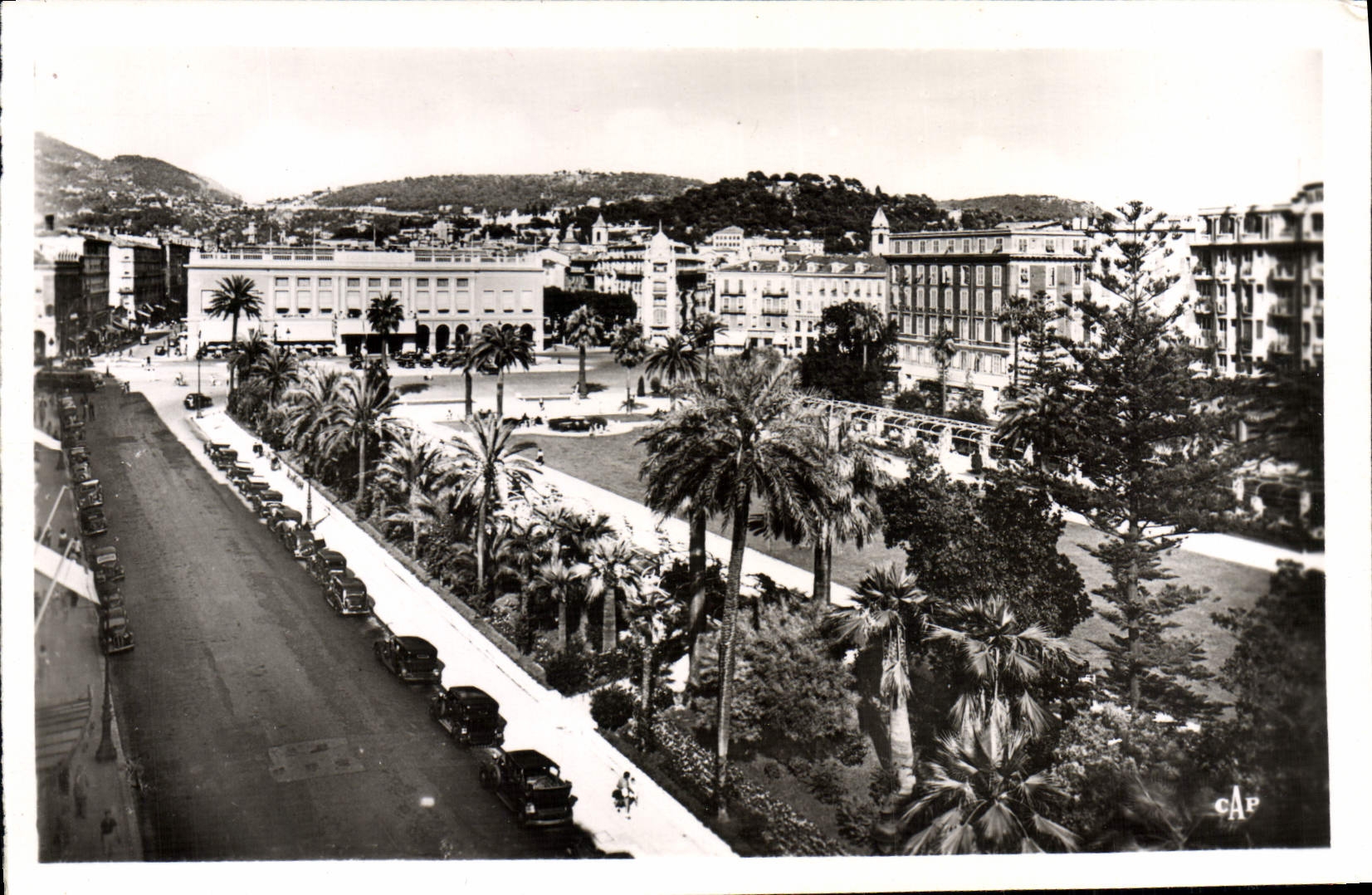 POSTAL MODERNA Niza el jardín Albert 1r y el casino