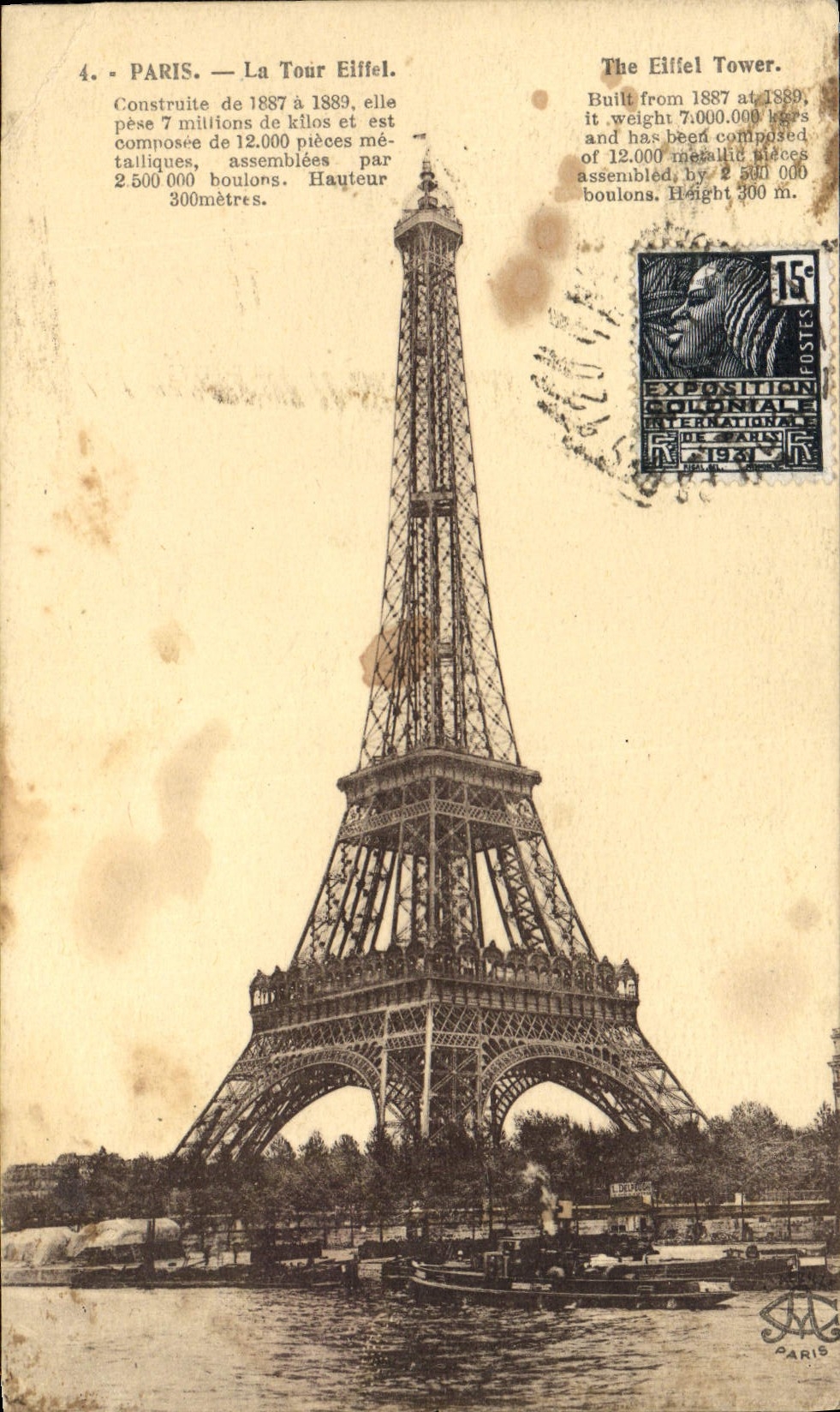 CPA Paris La Tour Eiffel