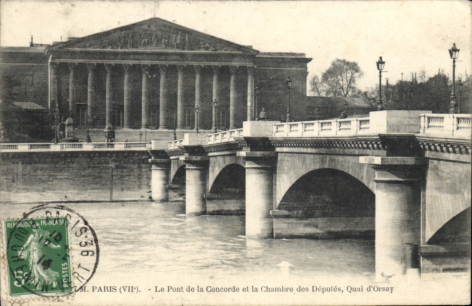 CPA Paris Le Pont de la Concorde et la Chambre des deputes Quai d'Orsay