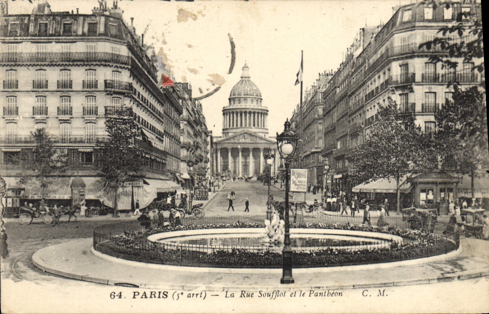 CPA Paris La Rue Soufflot et le Pantheon