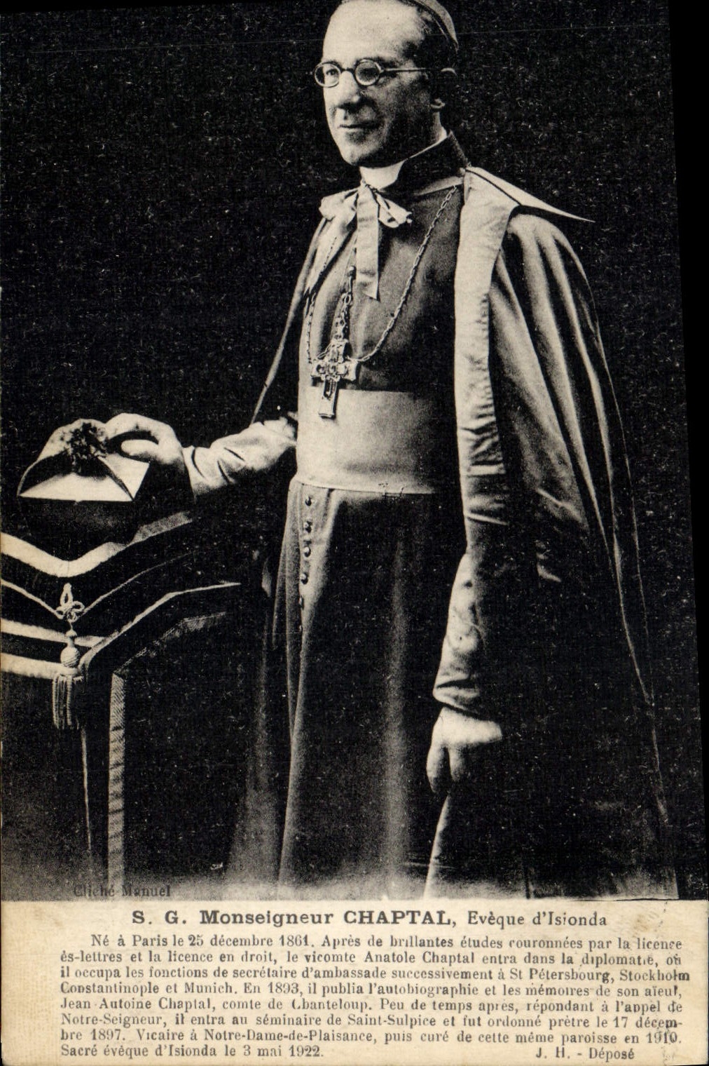 CPA SG Monseigneur Chaptal Eveque d'Isionda 