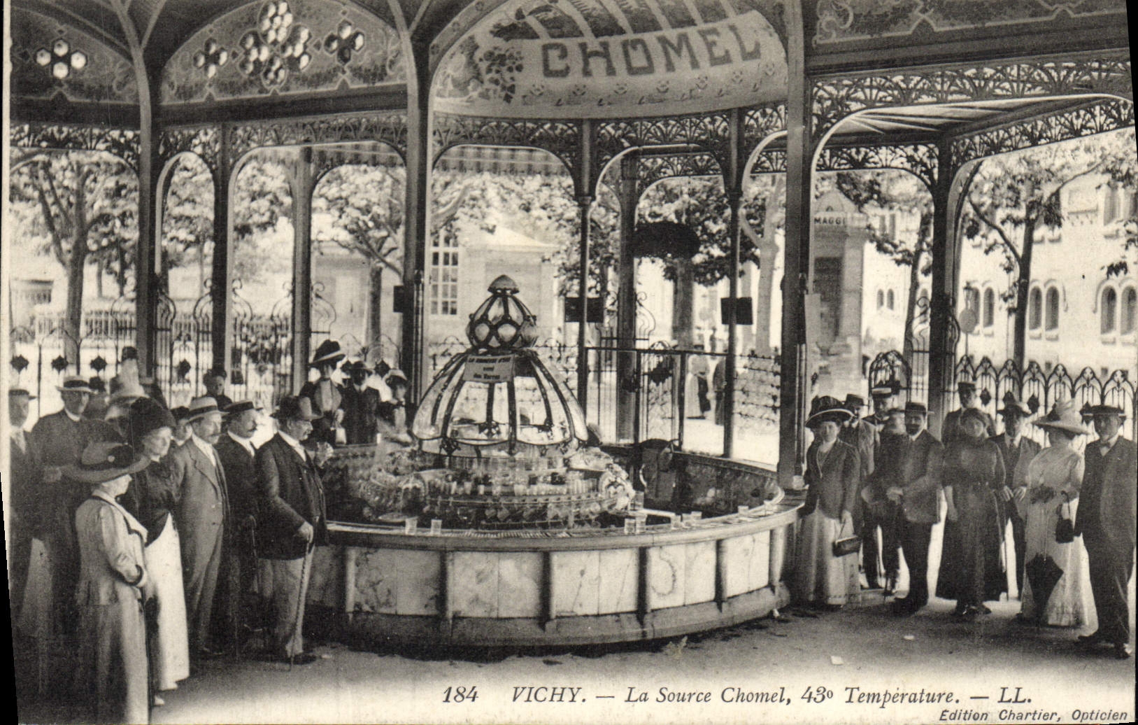 VINTAGE POSTCARD Vichy Hydrotherapy the Chomel Source