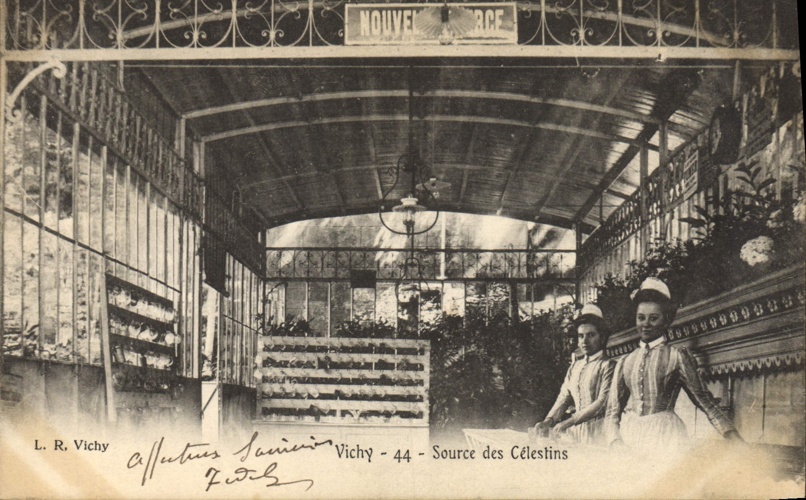 VINTAGE POSTCARD Hydrotherapy Vichy Source of Celestins