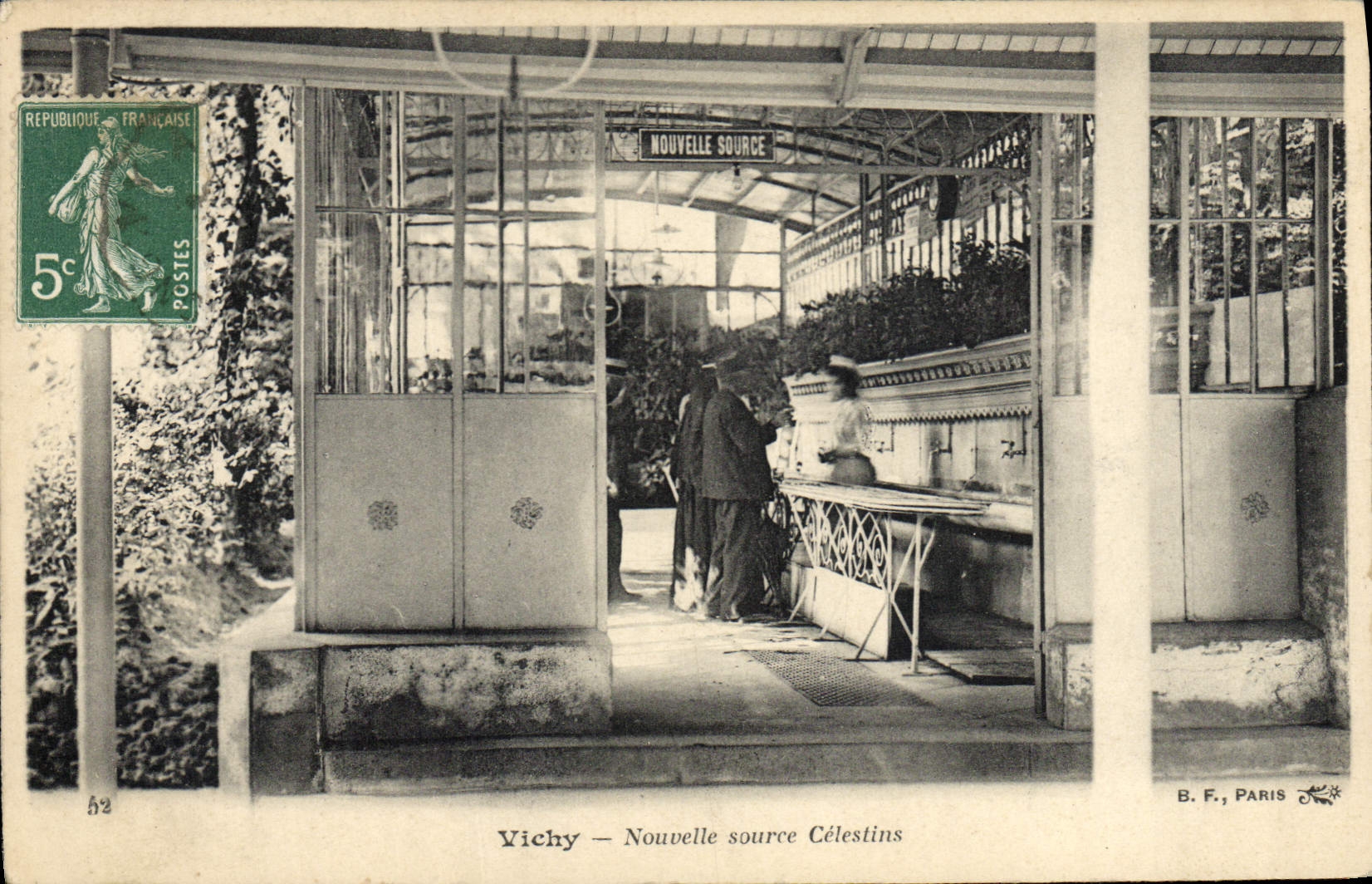 VINTAGE POSTCARD Hydrotherapy Vichy News Celestins Source