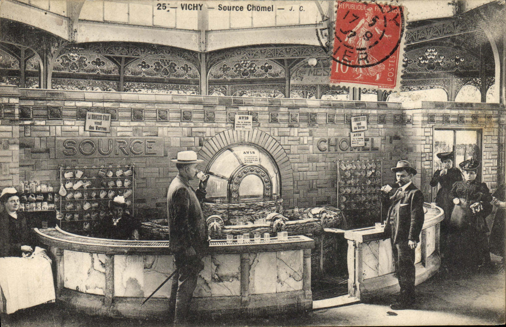 CPA Thermalisme Vichy Source Chomel