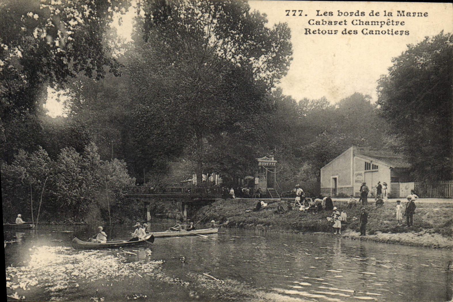 CPA Bords de la Marne Cabaret champetre Retour aux canotiers