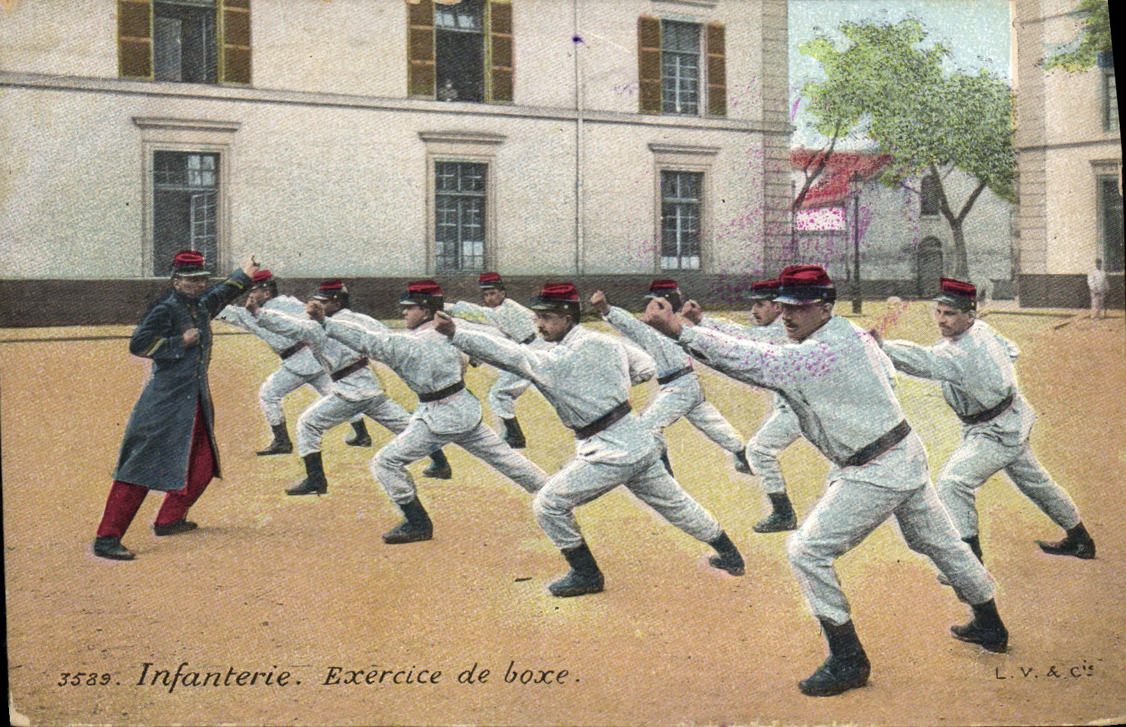 CPA Infanterie Exercice de boxe
