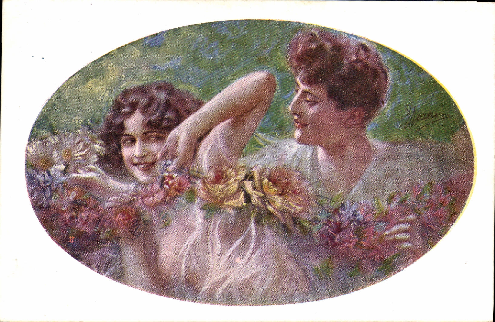 VINTAGE POSTCARD Fantasy Illustrator Dolce Catena