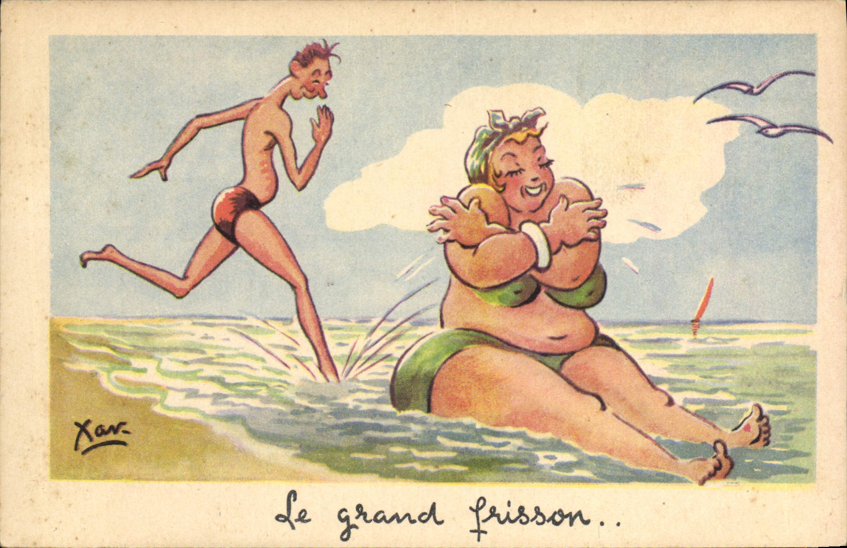 VINTAGE POSTCARD Fantasy Xan Illustrator the big chill