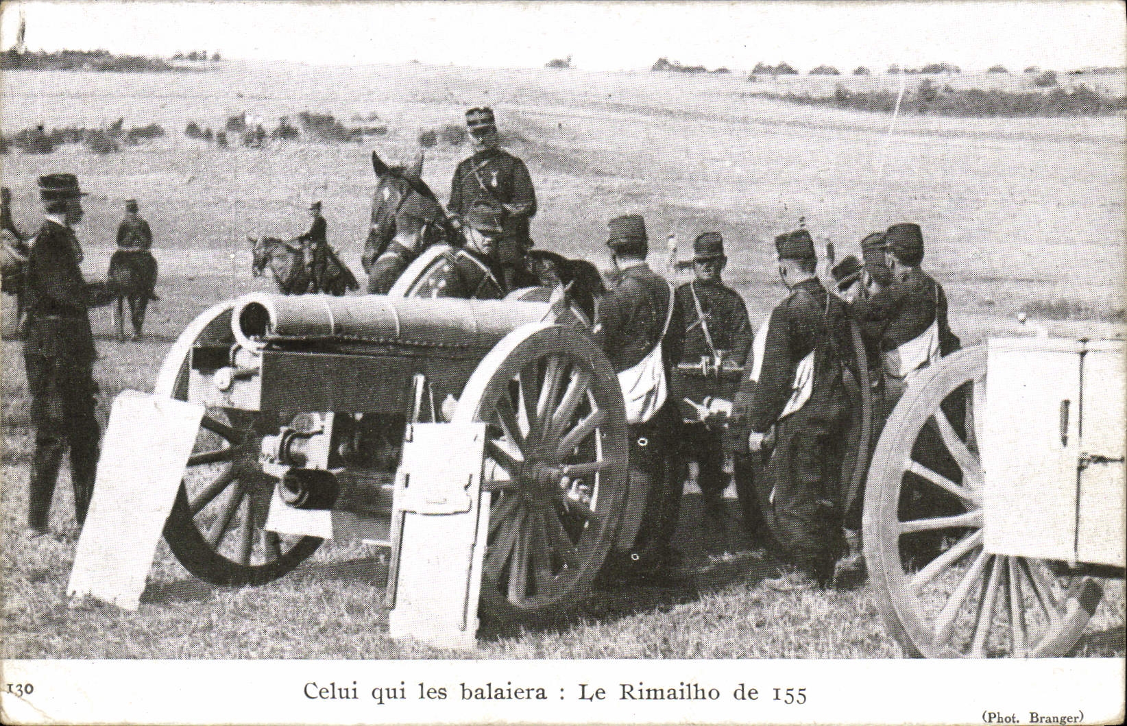 VINTAGE POSTCARD Militaria That which will sweep them Rimailho of 155