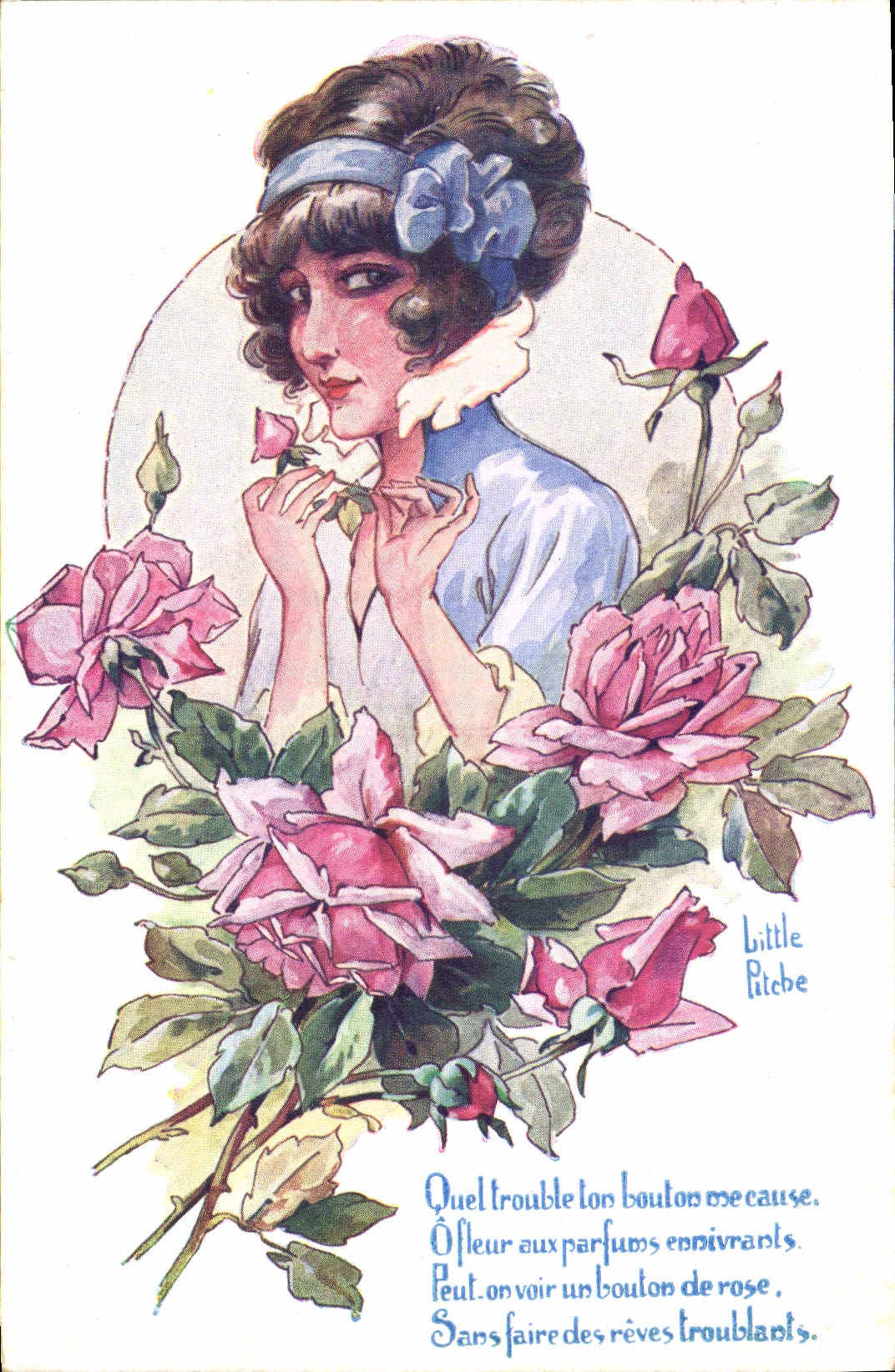 CPA Fantaisie Illustrateur Femme Little Pitche