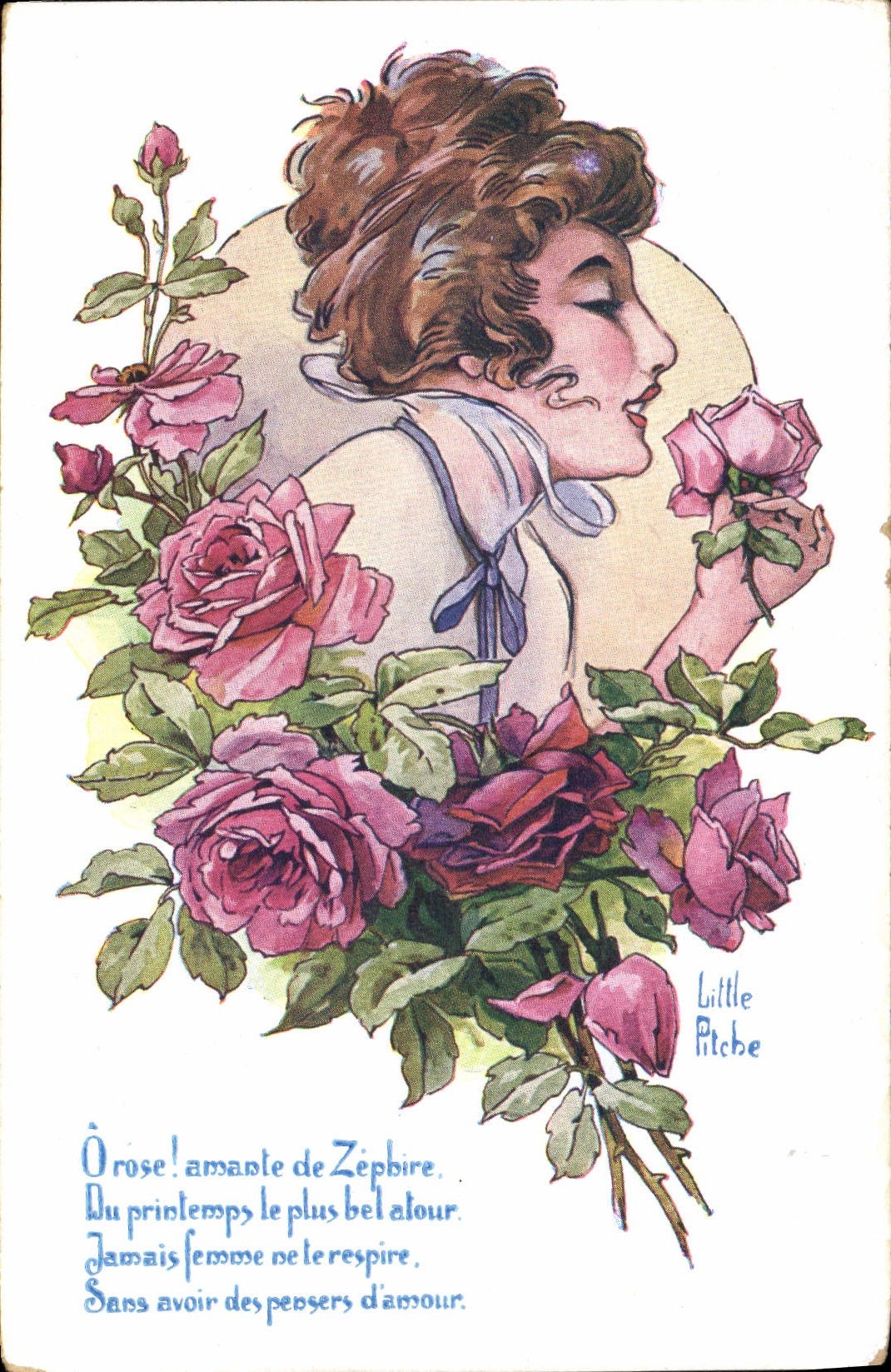 CPA Fantaisie Illustrateur Little Pitche Femme