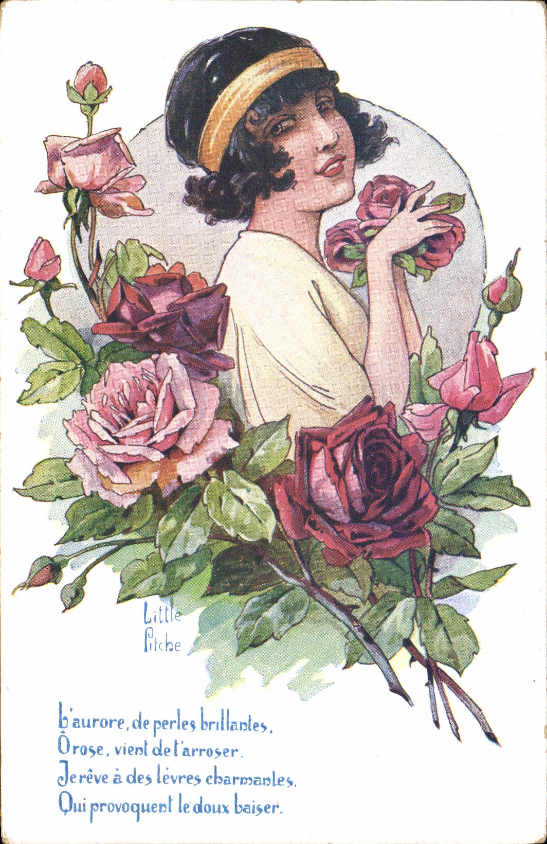 CPA Fantaisie Illustrateur Little Pitche Femme