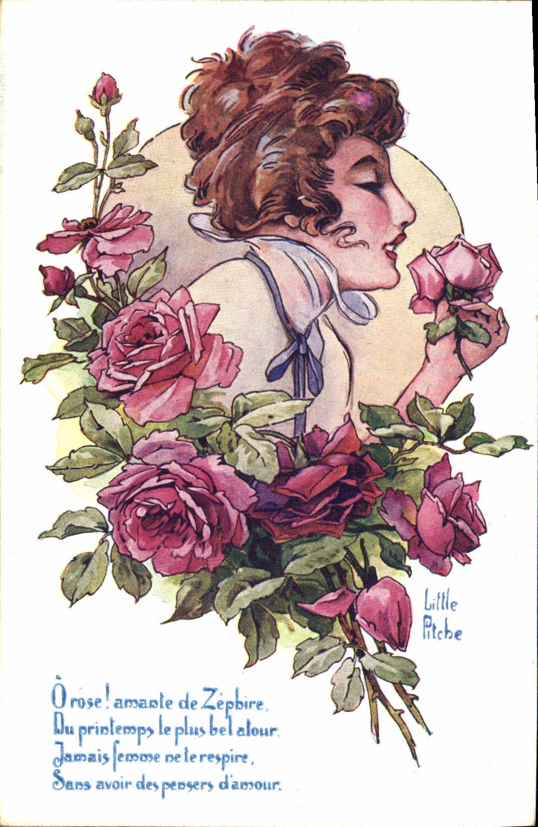 CPA Fantaisie Illustrateur Little Pitche Femme