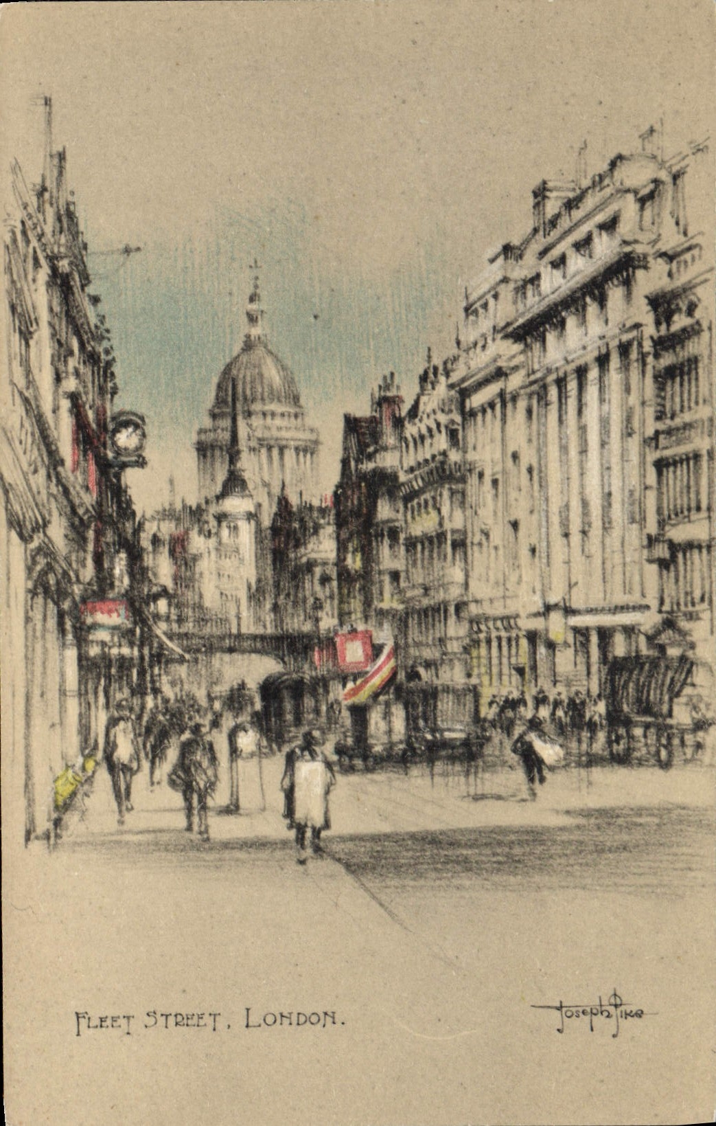 CPA Fantaisie Illustrateur Fleet Street London 