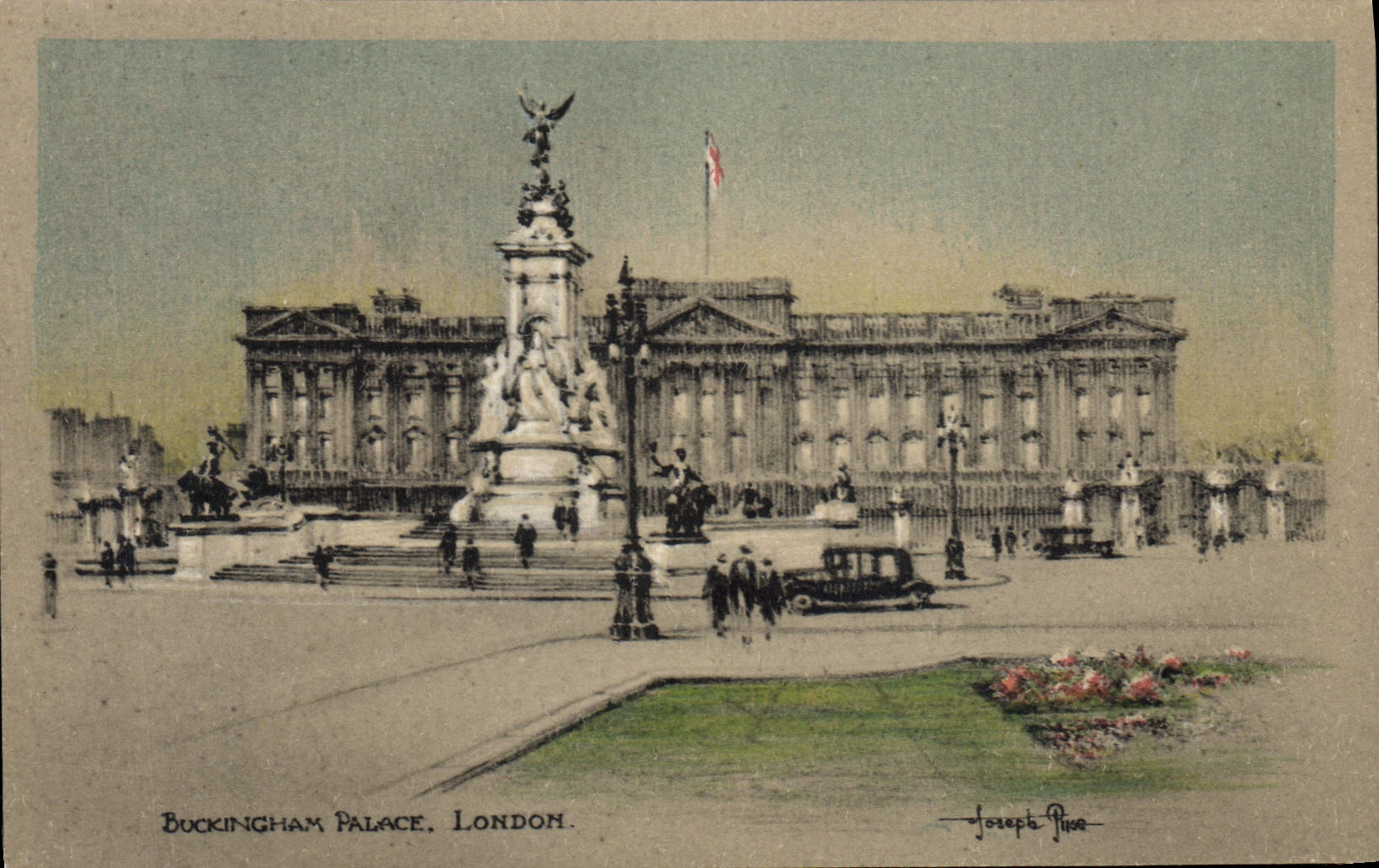 CPA Fantaisie Illustrateur Buckingham Palace London