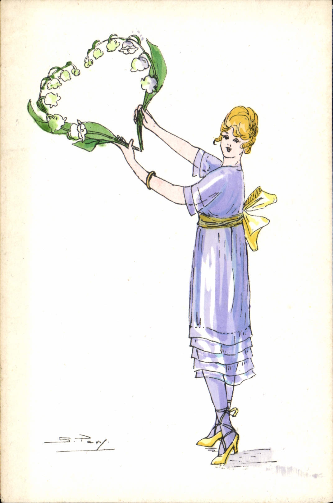 CPA Fantaisie Illustrateur Pavy Femme