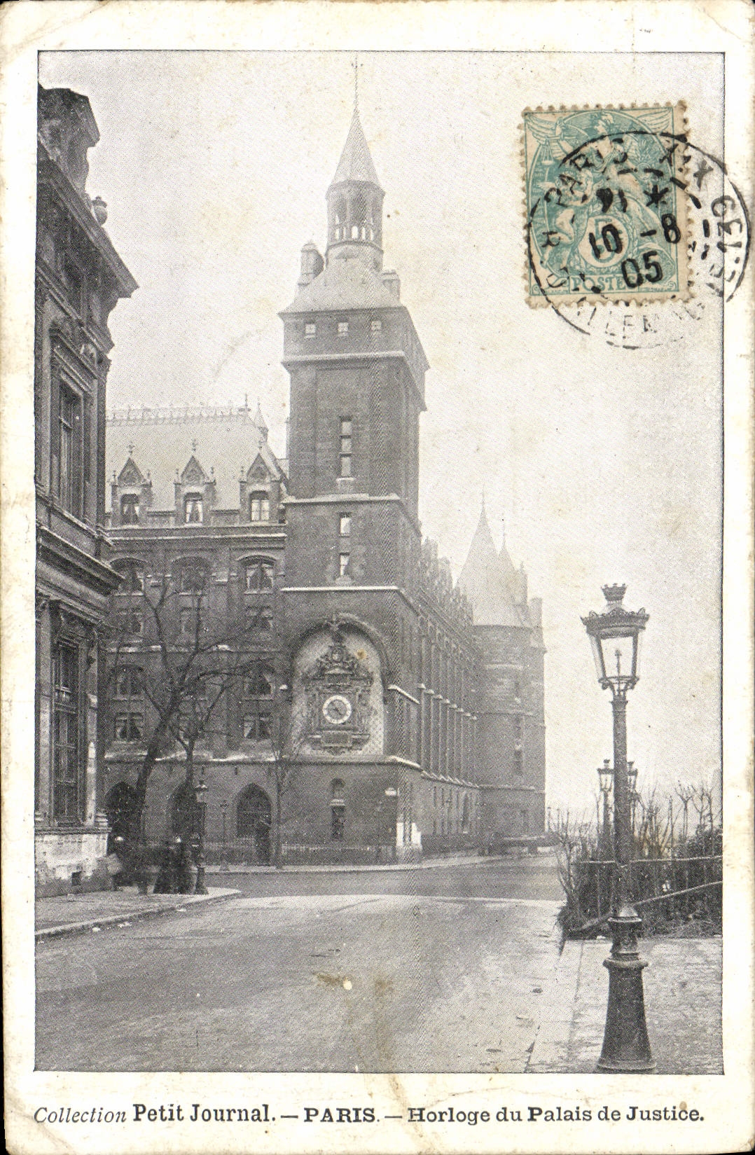 VINTAGE POSTCARD Paris Clock of the Law courts