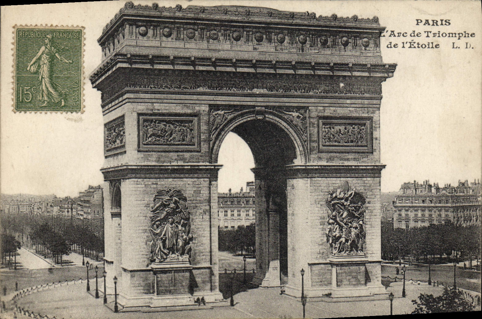 CPA Paris L'Arc Triomphe de L'Etoile