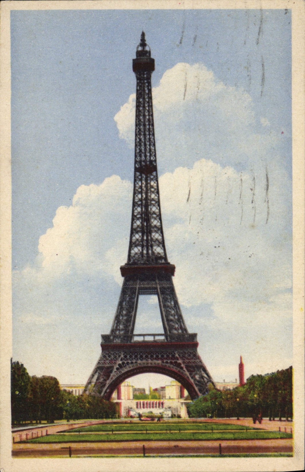 CPA Paris La Tour Eiffel et le Palais de Chaillot