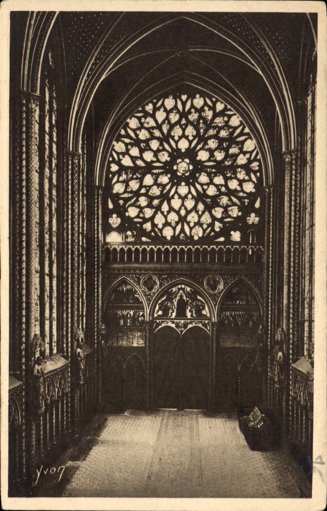 CPA Paris La Sainte Chapelle Grande Rose