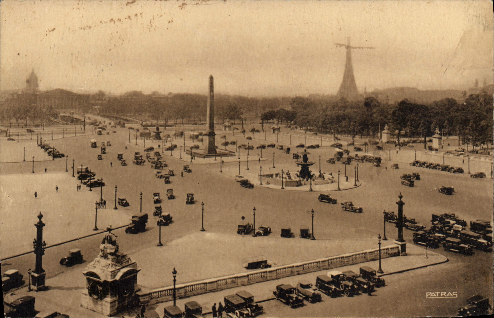 VINTAGE POSTCARD Paris Places Harmony Eiffel Tower