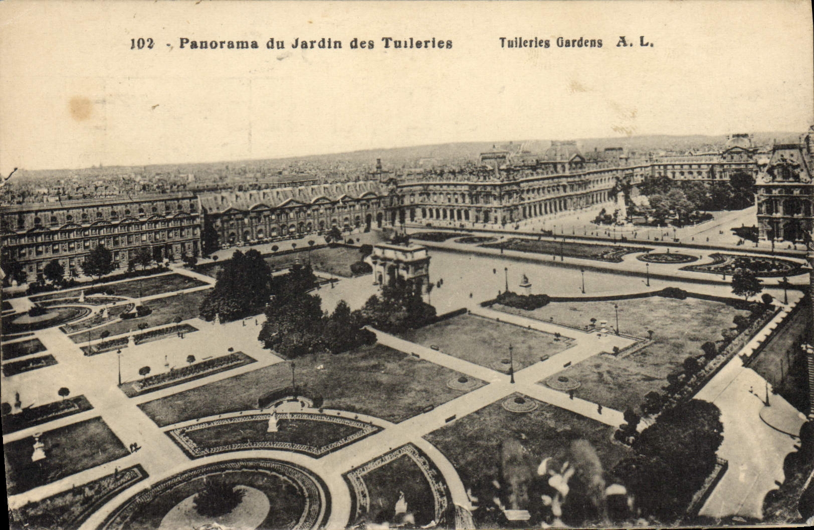 CPA Paris Le Jardin des Tuileres Panorama