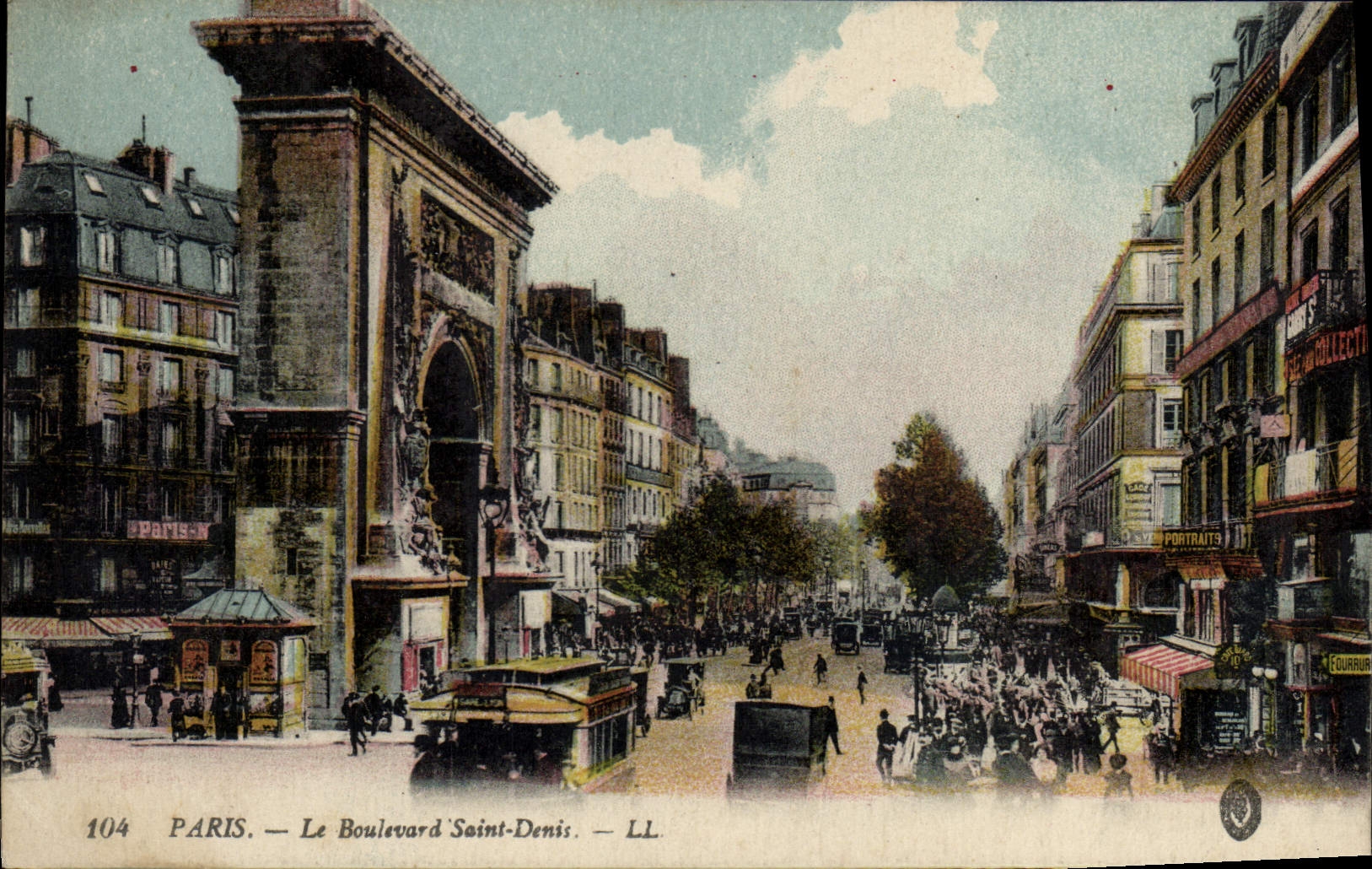 VINTAGE POSTCARD Paris the Holy Boulevard Denis