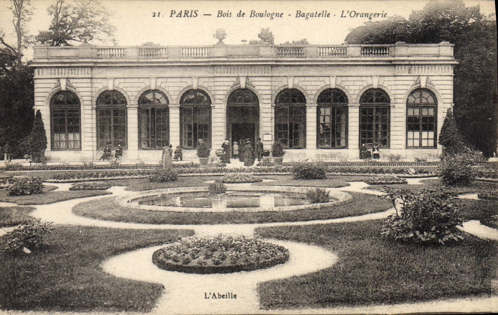 VINTAGE POSTCARD Paris Bois de Boulogne Trifle the Orangery