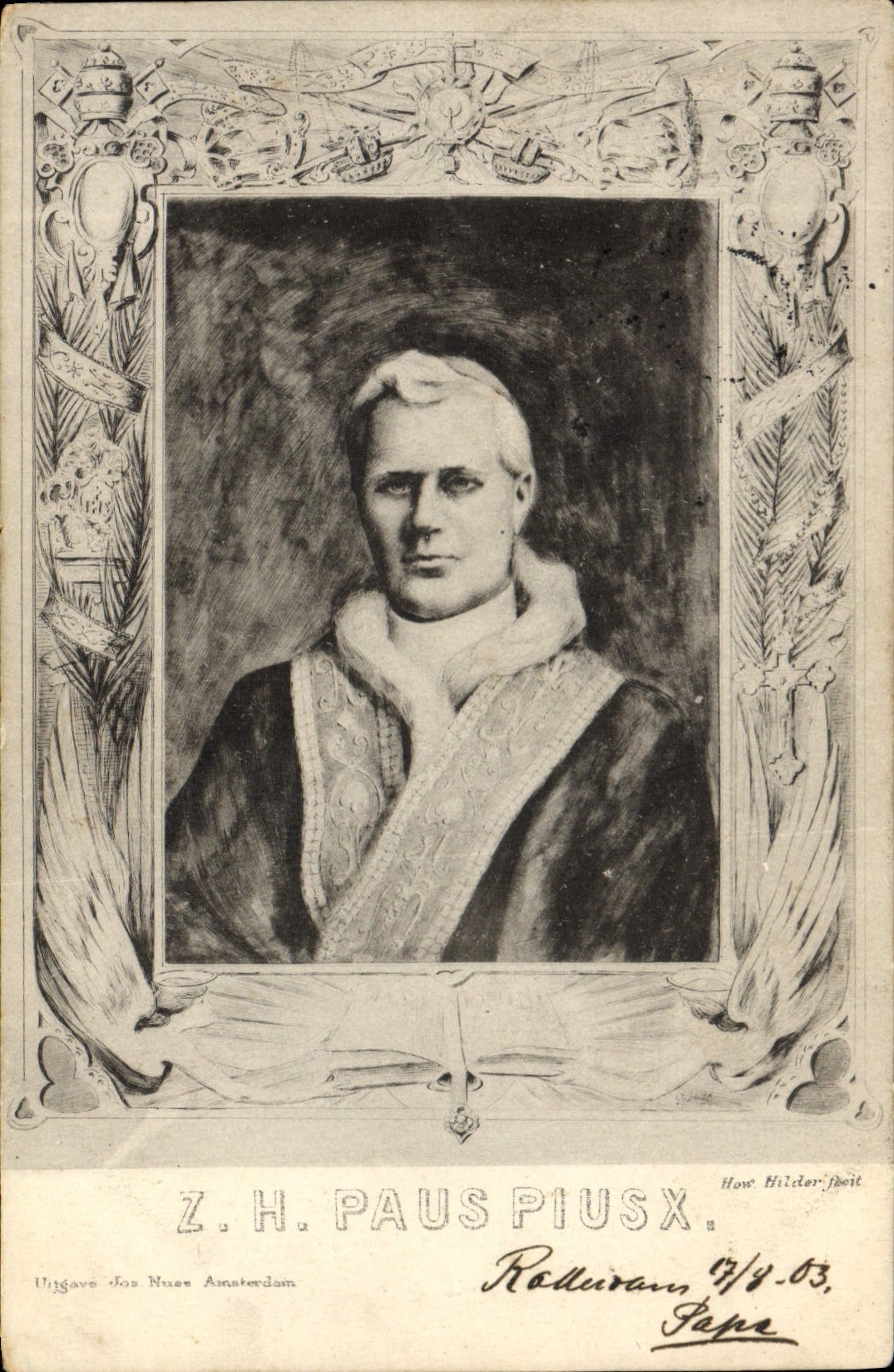 VINTAGE POSTCARD Pope Paus Pius X